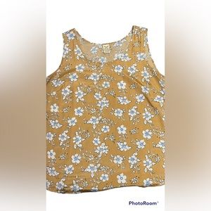 3X mustard silk shell